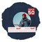 Navy Suede Mat Board for 9x9 Frames - Circle Opening for 6x6 Photos